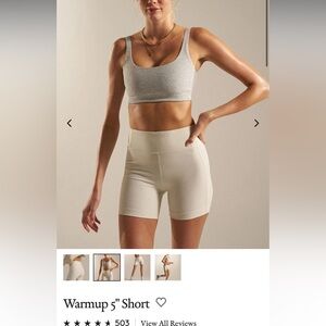 Outdoor Voices Warmup 5" Bike Short spandex Milk Stone cream XS NTW sold out!